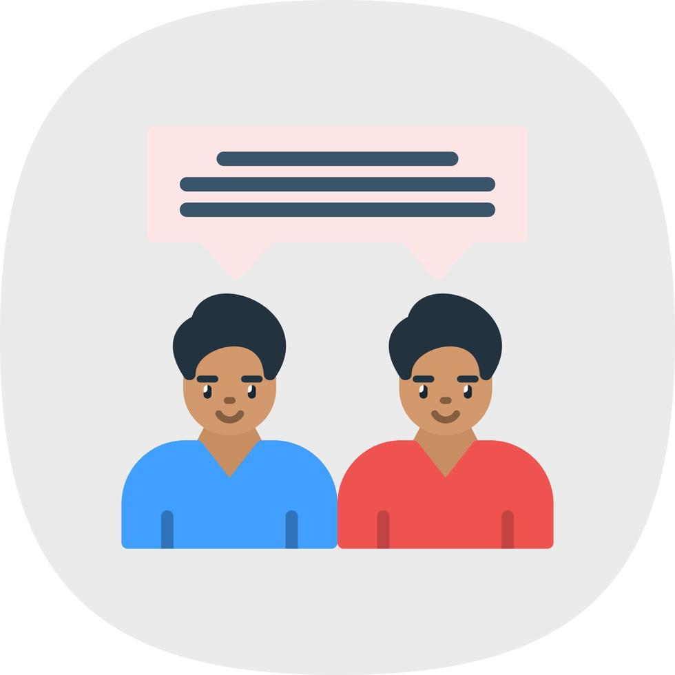 Face To Face Vector Icon Design