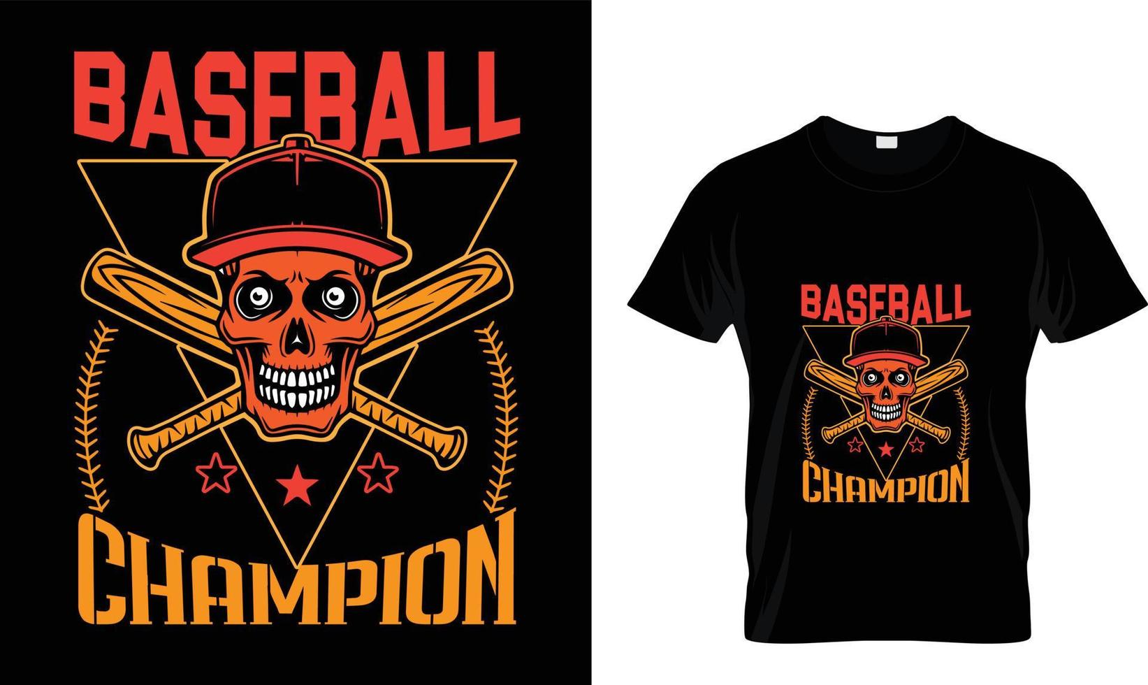 Baseball T-Shirt Design  Free Vector