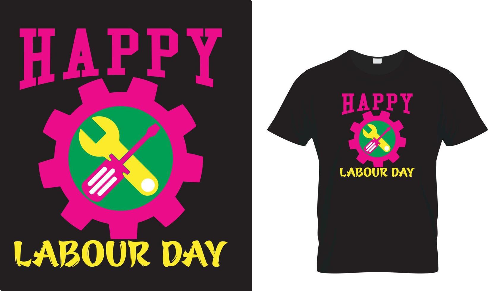 Labor Day T-shirt Design Free Vector
