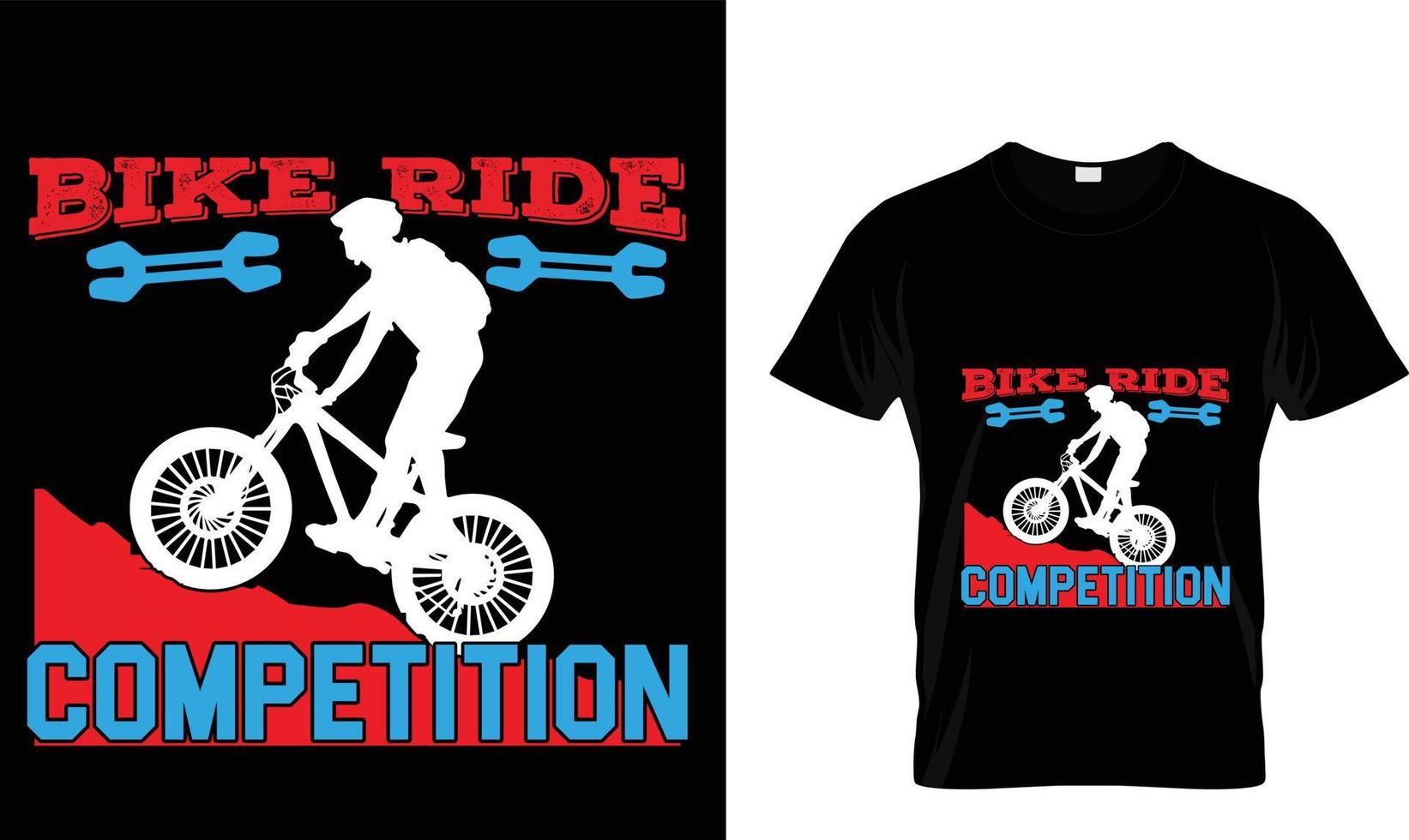 Bicycle T-Shirt Design  Free Vector