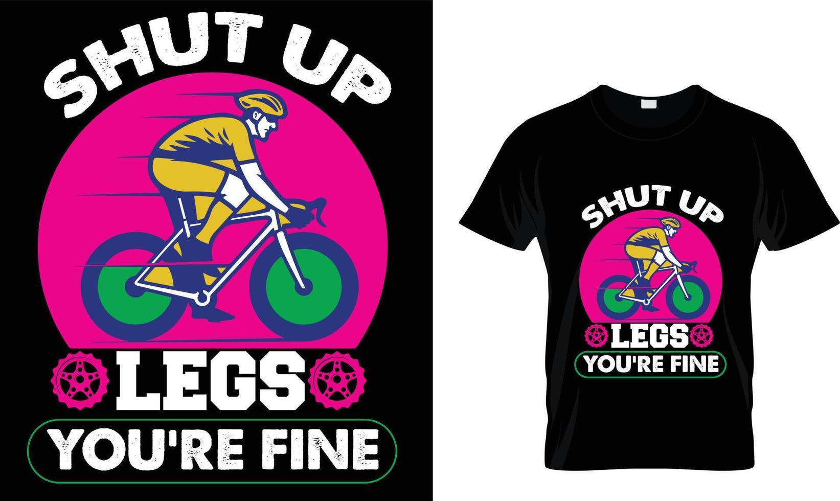 Bicycle T-Shirt Design  Free Vector