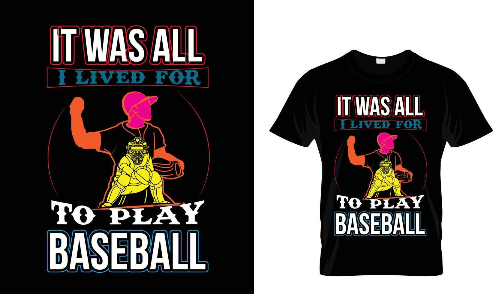 Baseball T-Shirt Design  Free Vector
