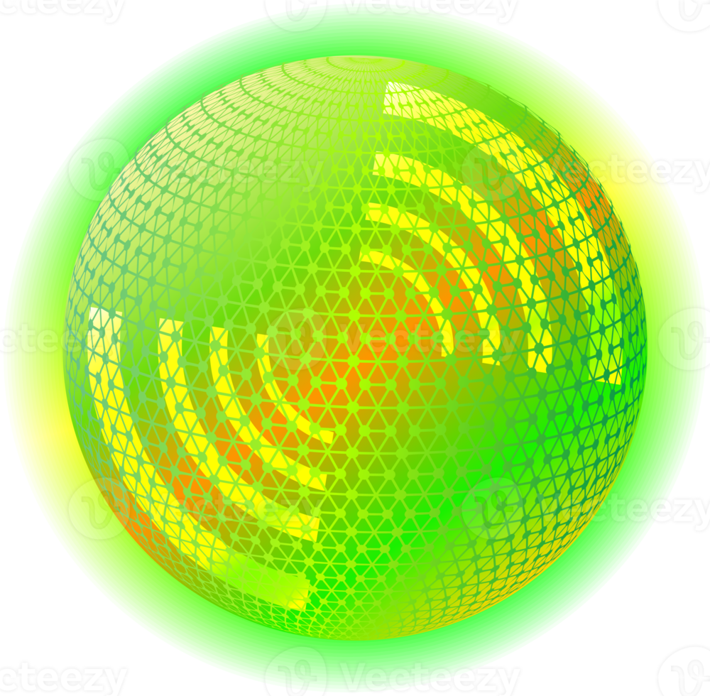 Season festival ball round wifi button connection icon technology element for decorative backgrounds png