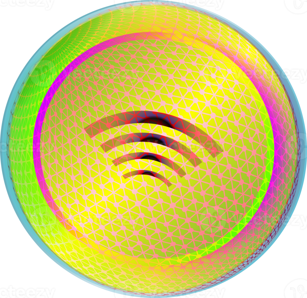 Season festival ball round wifi button connection icon technology element for decorative backgrounds png
