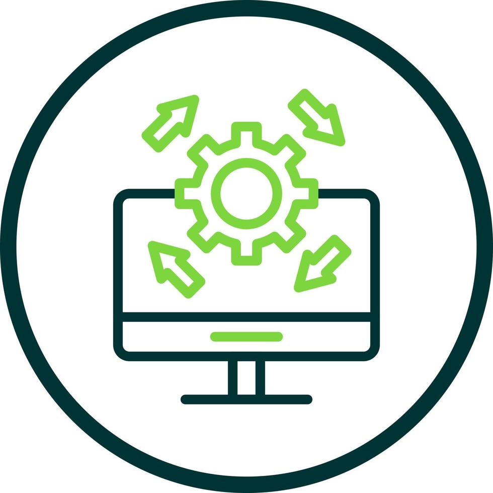 Upgrade Desktop Vector Icon Design