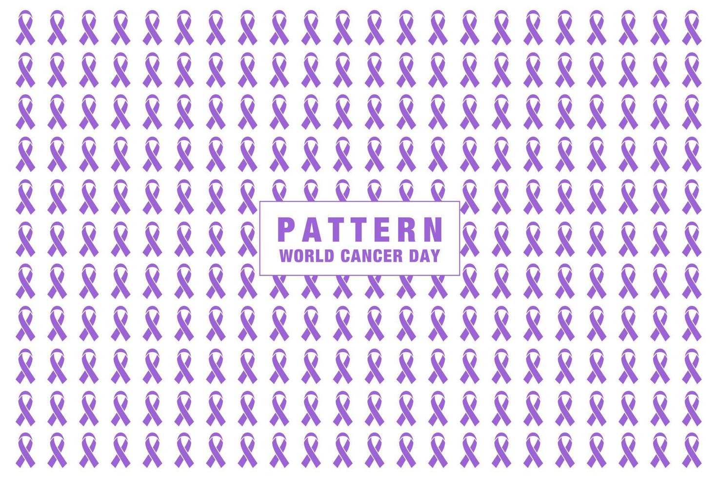 Ribbon pattern world cancer day on white background vector