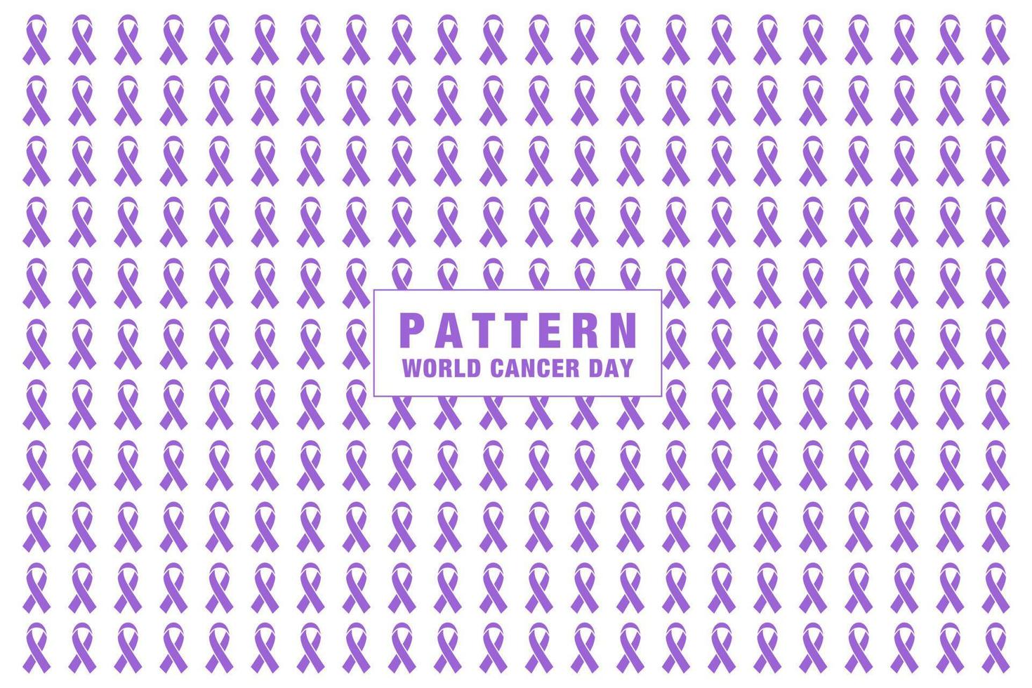 Ribbon pattern world cancer day on white background vector