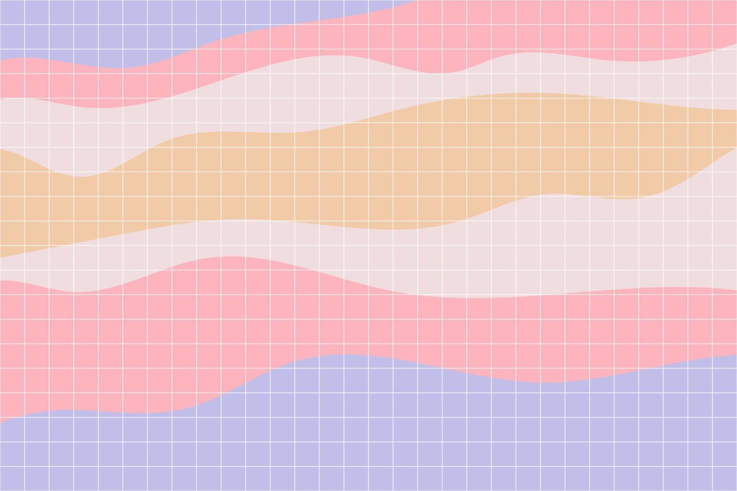 Groovy checkered banner. Wavy colorful background in retro style vector