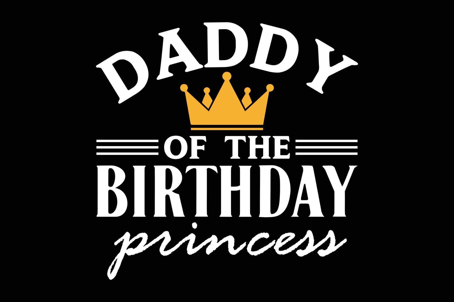 camiseta papi de la princesa cumpleaños vector