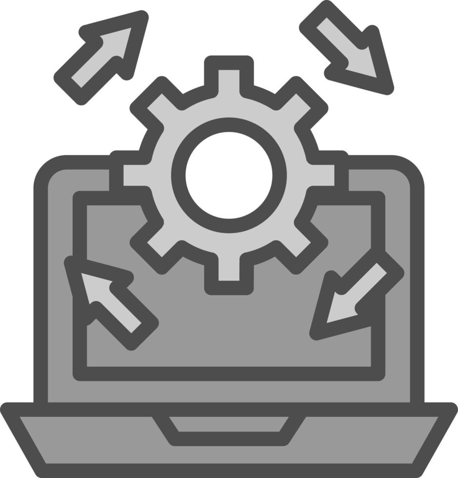 Upgrade Laptop Vector Icon Design