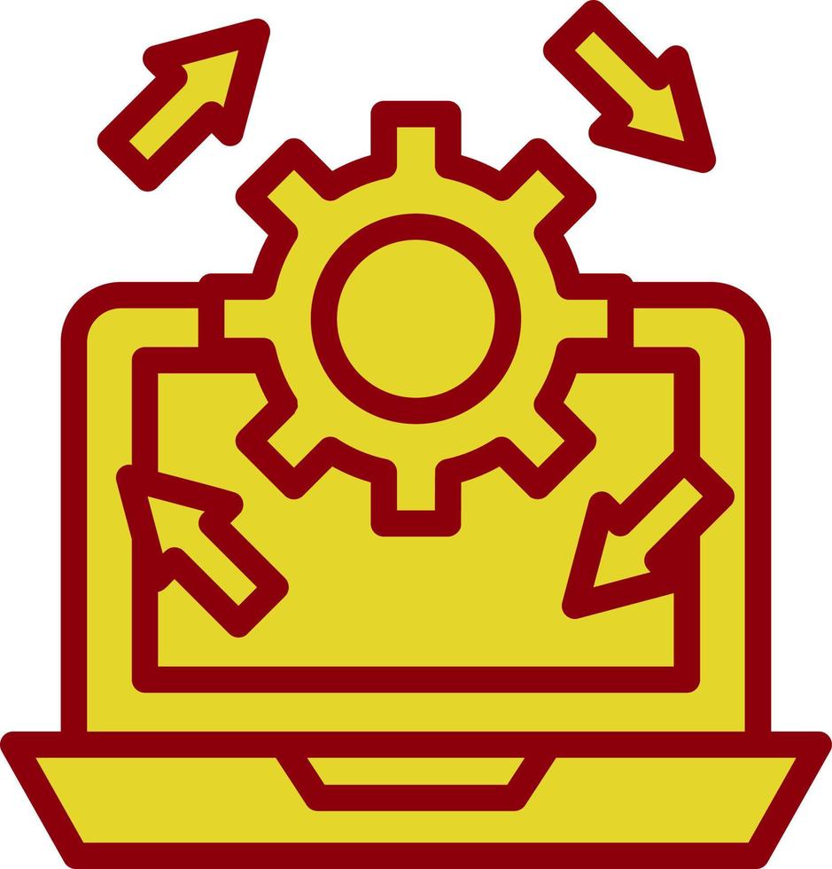 Upgrade Laptop Vector Icon Design