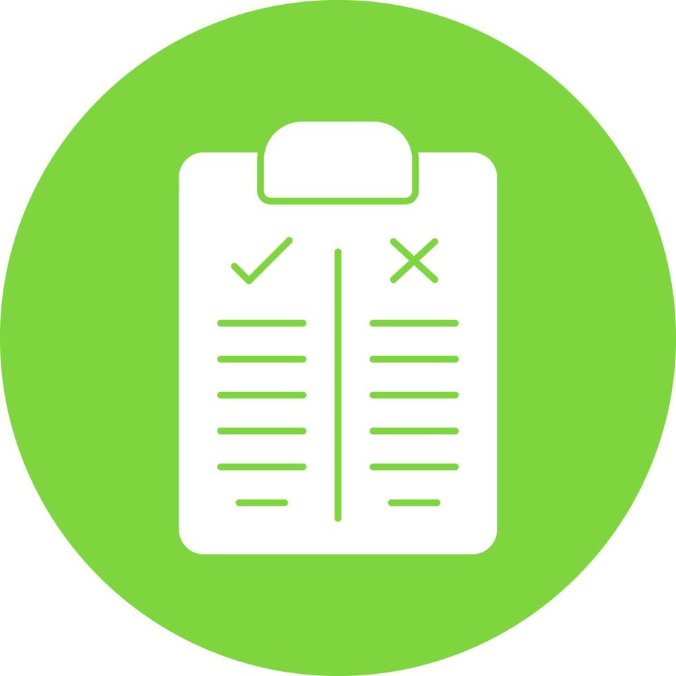 Pros and Cons Vector Icon Design