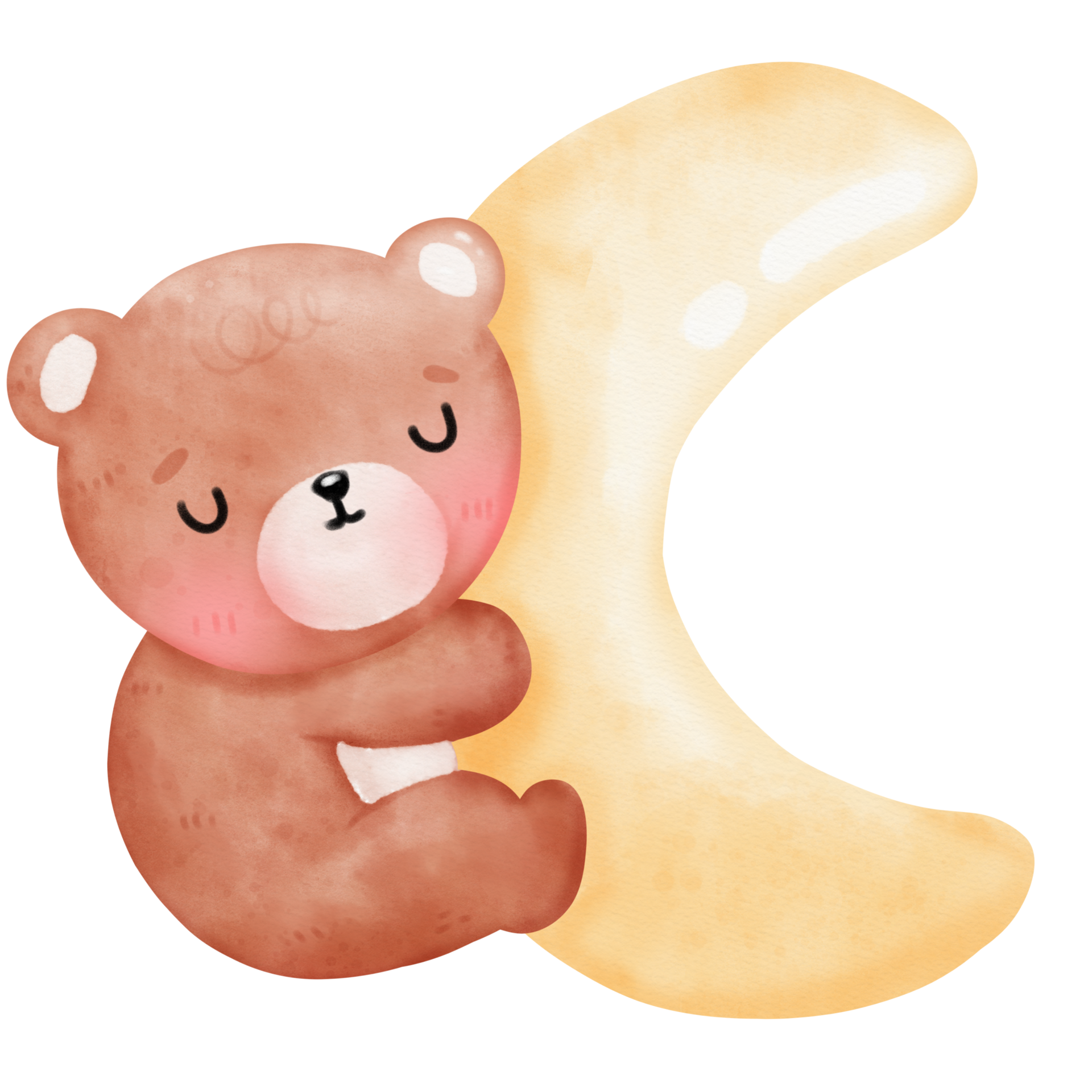 Free Cute bear and moon 16397651 PNG with Transparent Background Free Cute bear and moon 16397651 PNG with Transparent Background