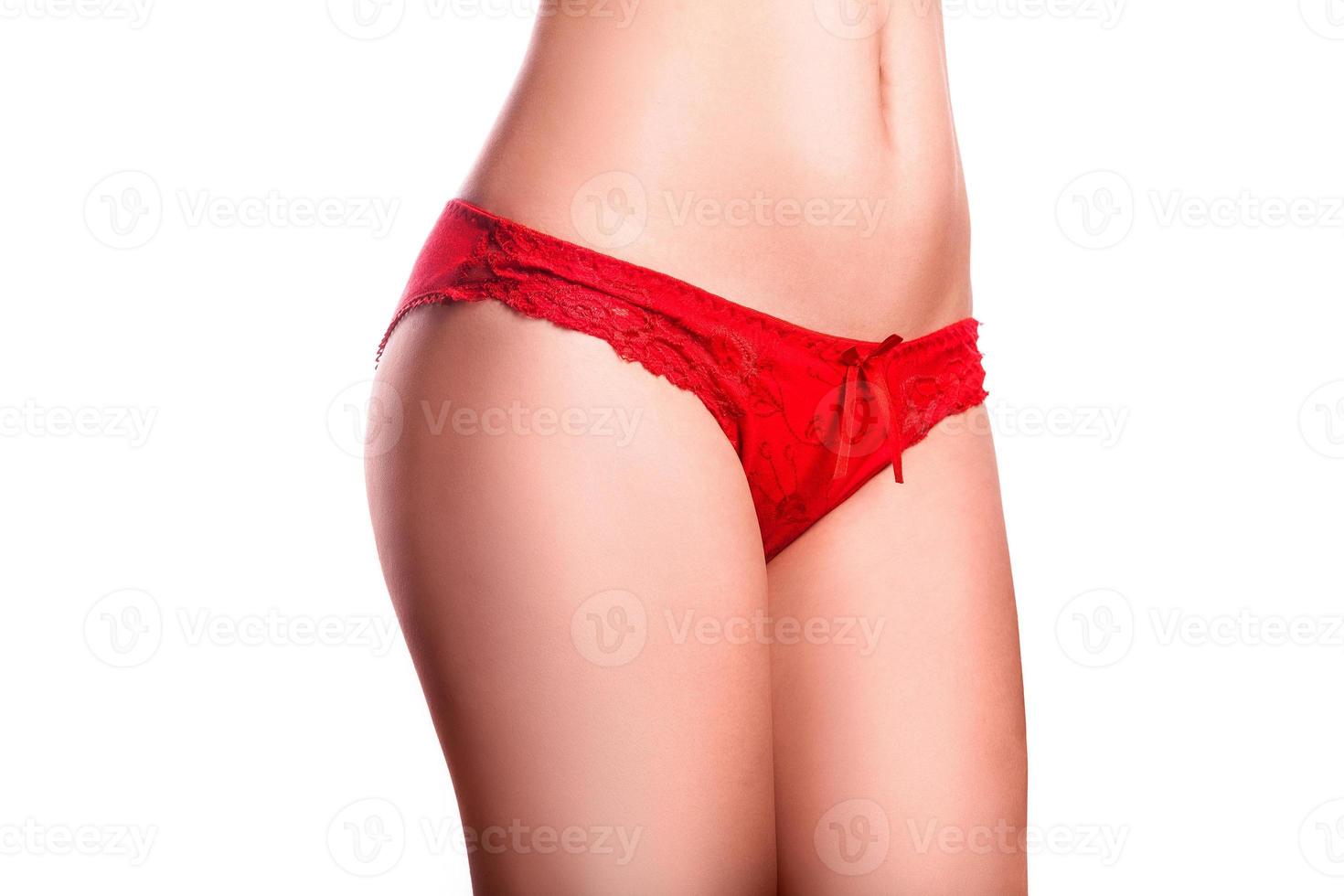 red panties on female photo