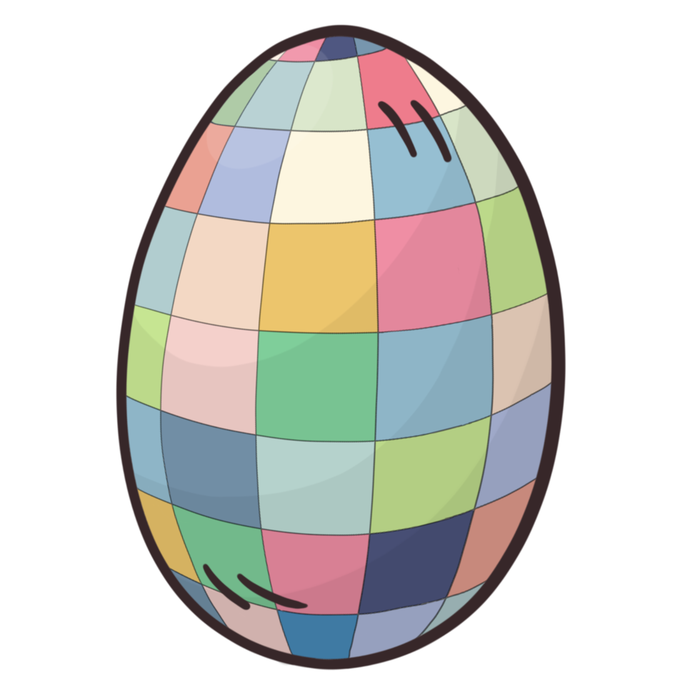 estilo de dibujos animados de huevos de Pascua. huevos de pascua imagen de huevos pascuales como estilo colorido de dibujos animados para la fiesta cristiana de pascua, que celebra la resurrección de jesús png