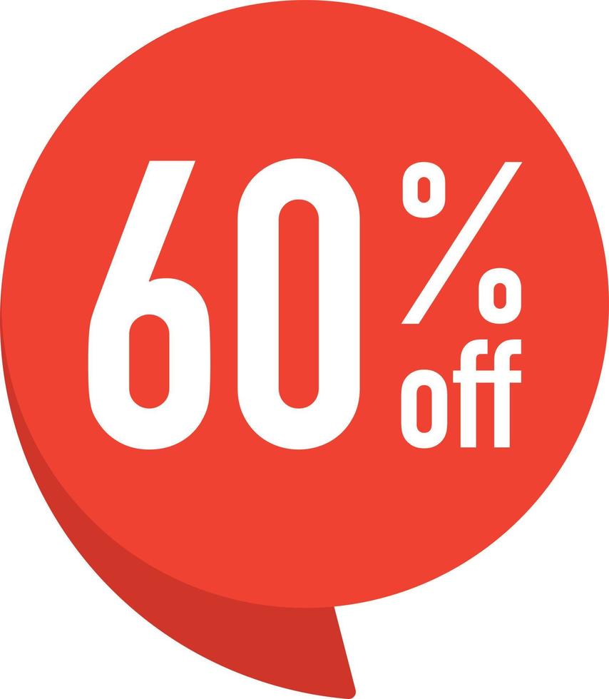60 percent off. Colorful red speech bubble with quote. Blog management, blogging and writing for website. Concept poster for social networks, advertising, banner vector