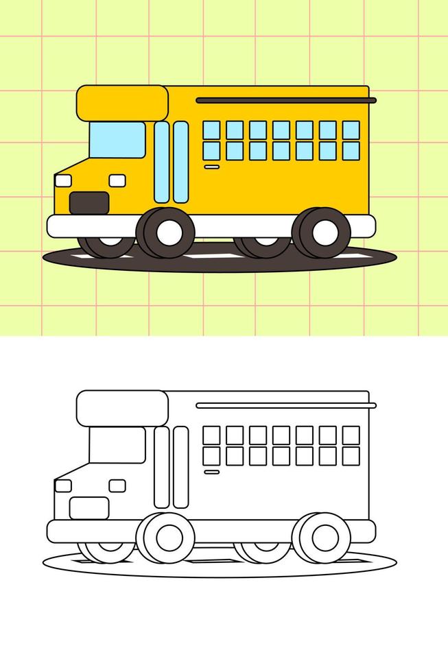 página para colorear de todo tipo de transporte vector