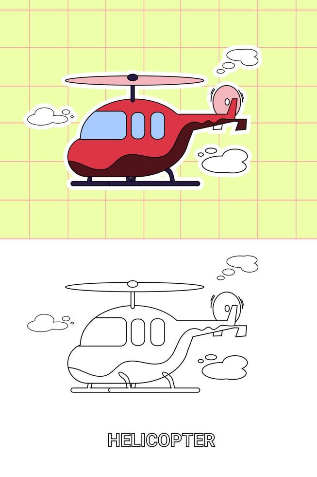 colouring page of all kind transportation vector