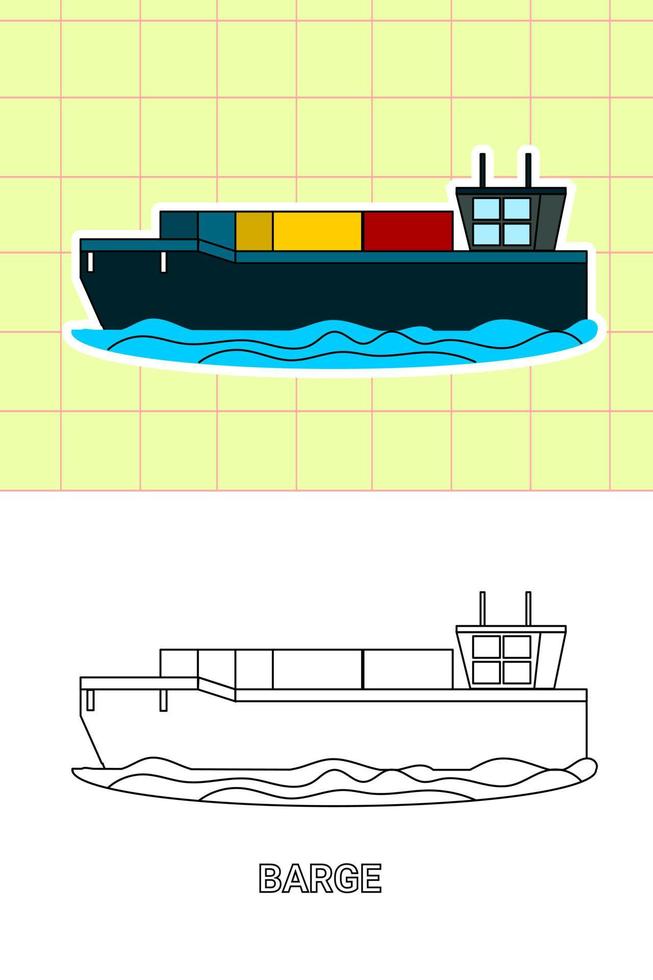 página para colorear de todo tipo de transporte vector