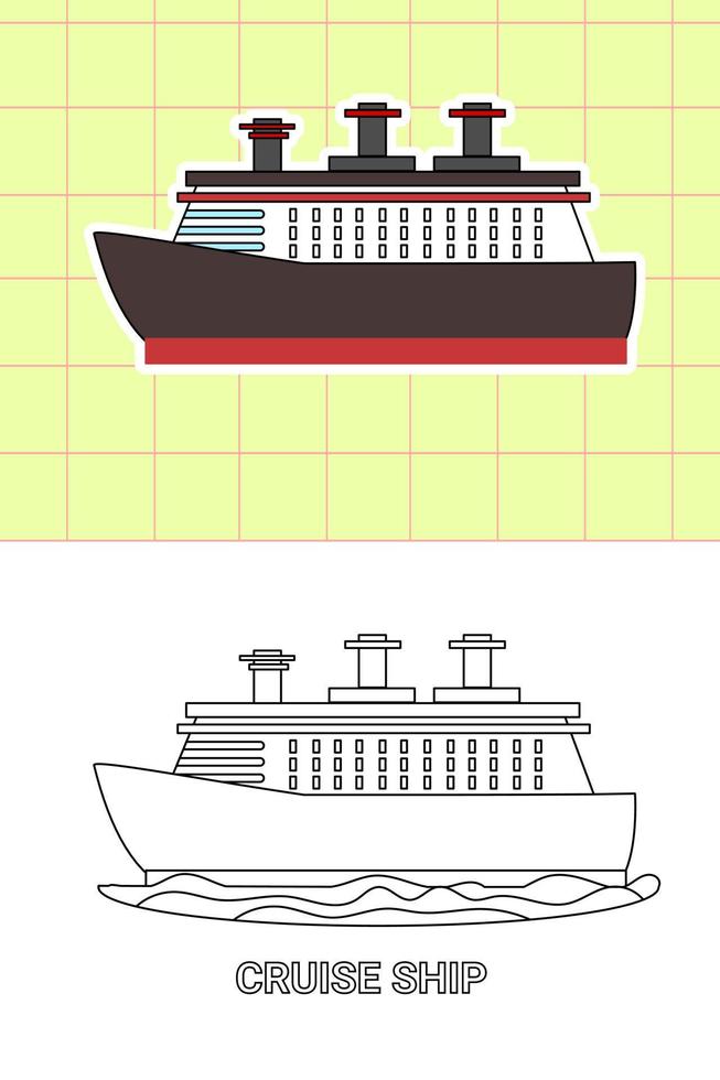 colouring page of all kind transportation vector