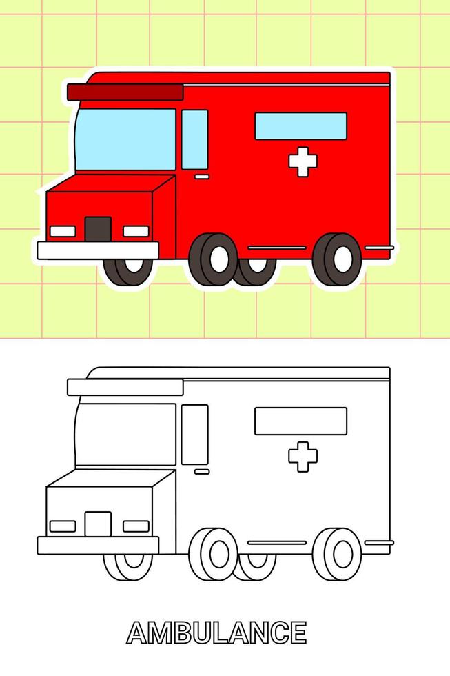 colouring page of all kind transportation vector