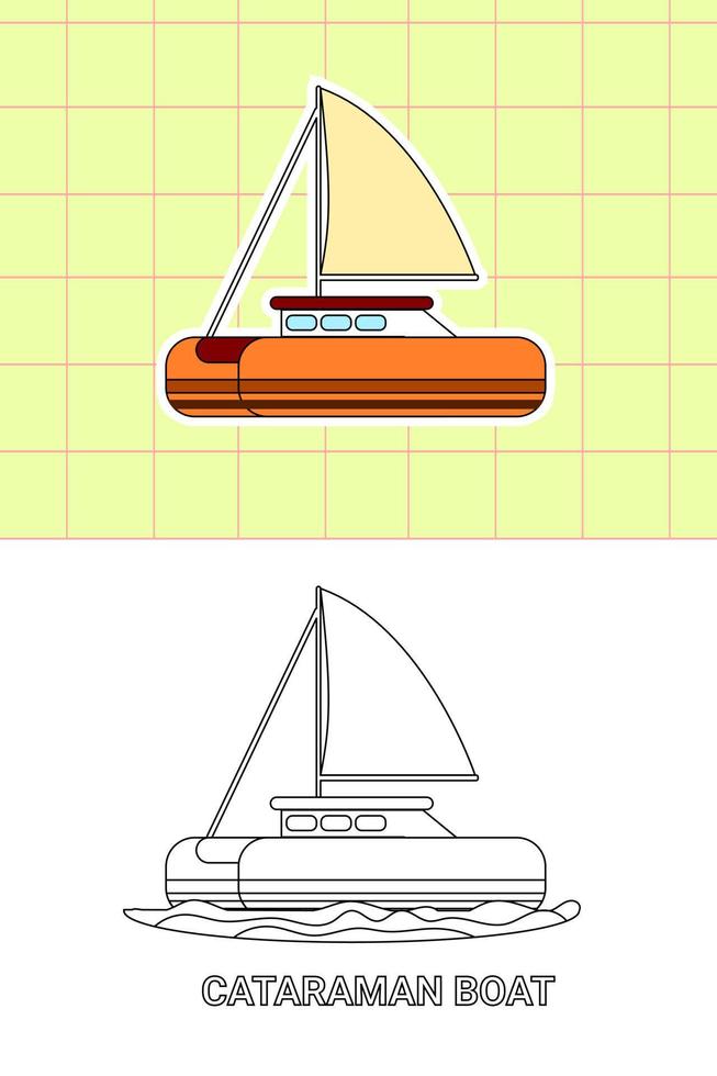 página para colorear de todo tipo de transporte vector