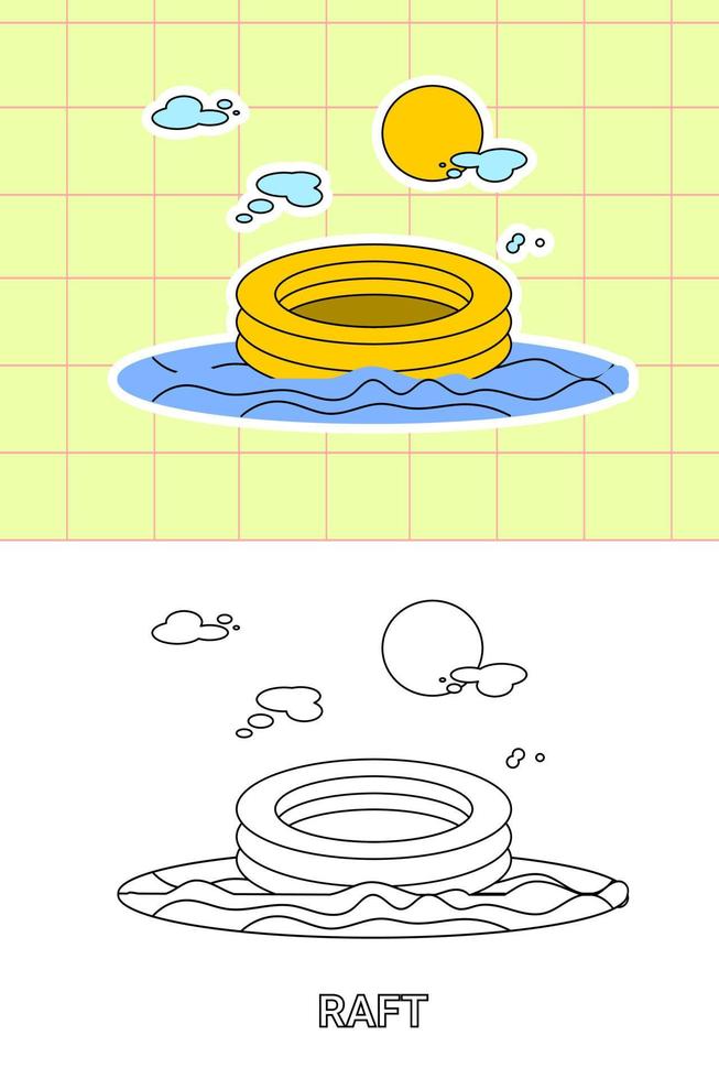 colouring page of all kind transportation vector
