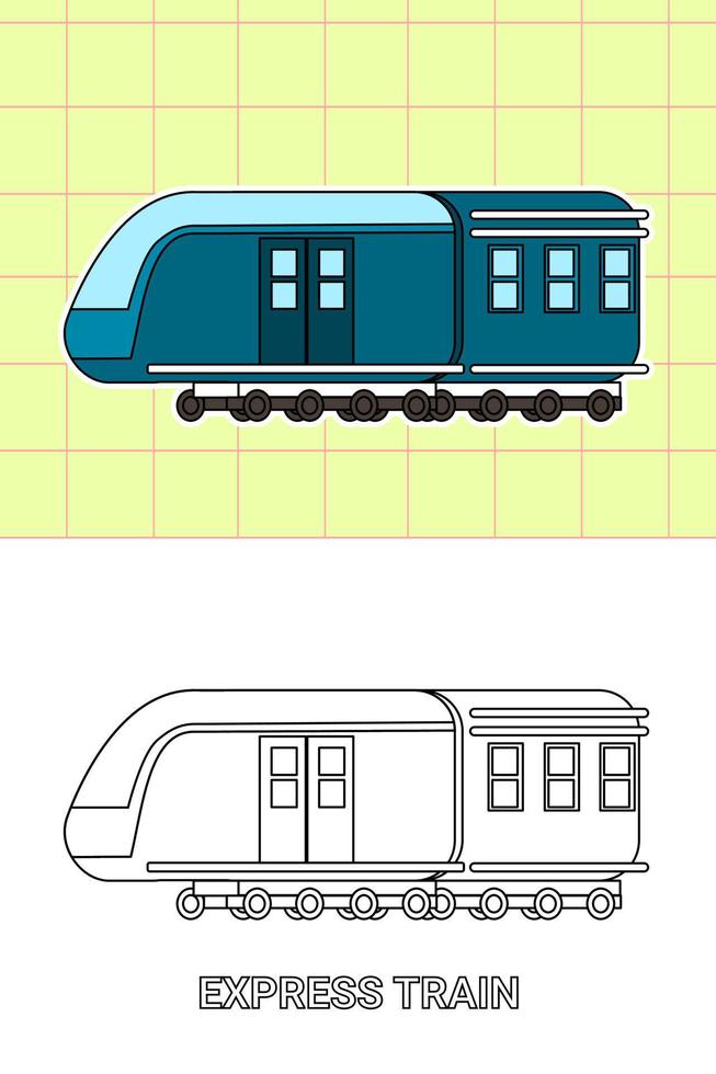 página para colorear de todo tipo de transporte vector