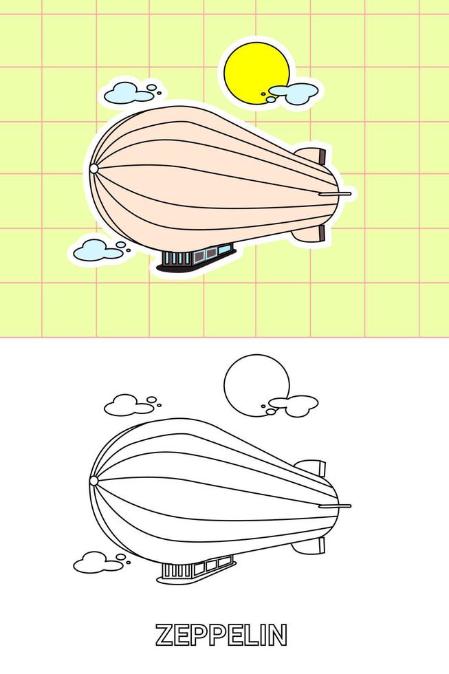 colouring page of all kind transportation vector