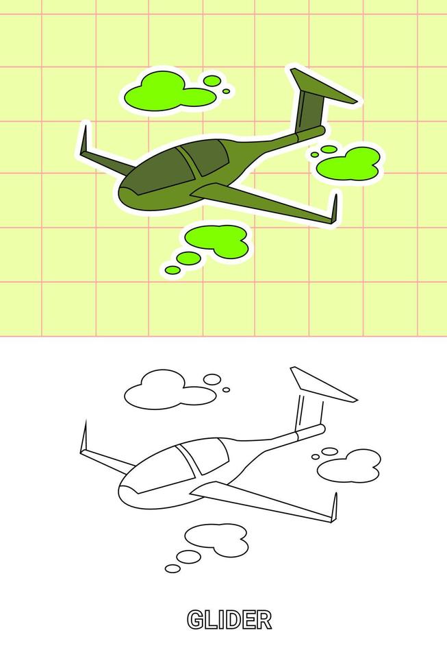 colouring page of all kind transportation vector