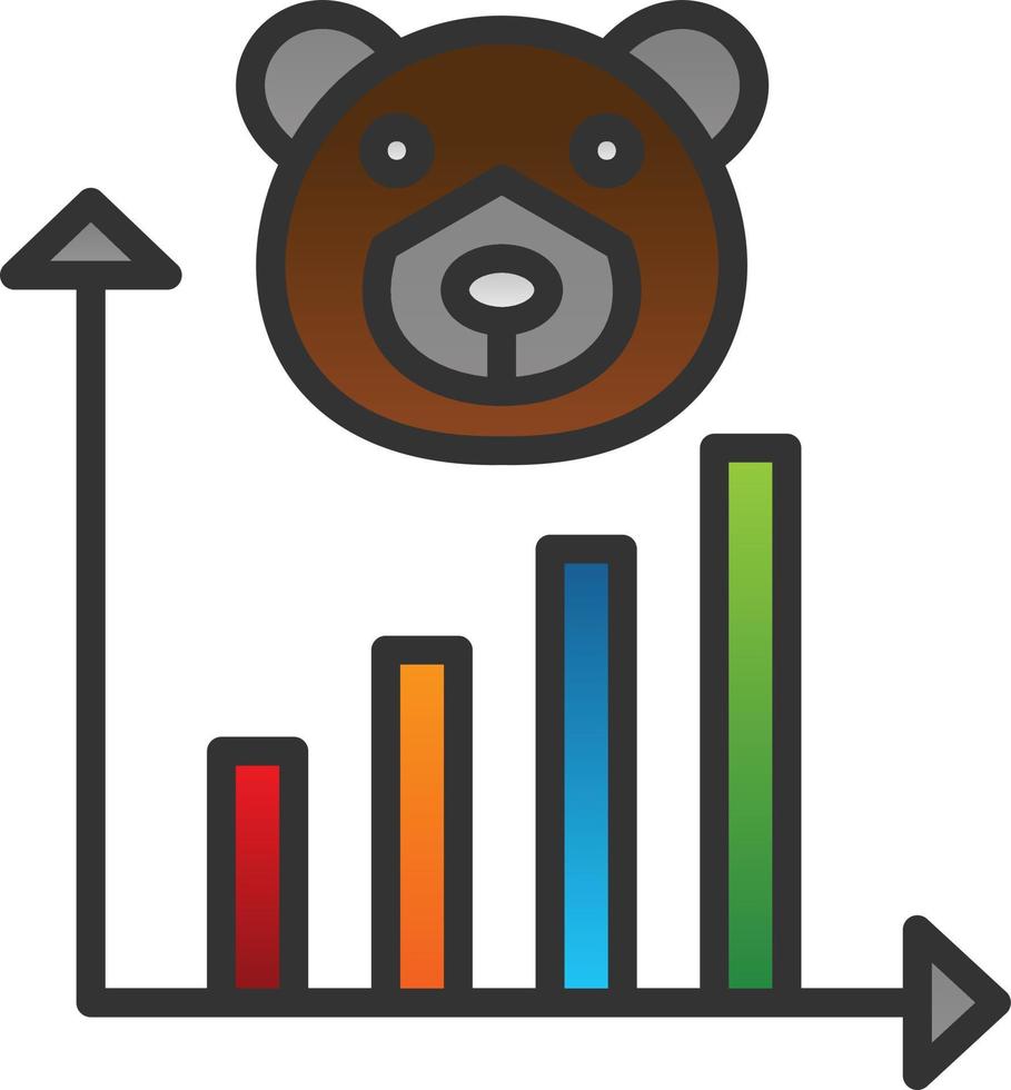 Bear Market Vector Icon Design