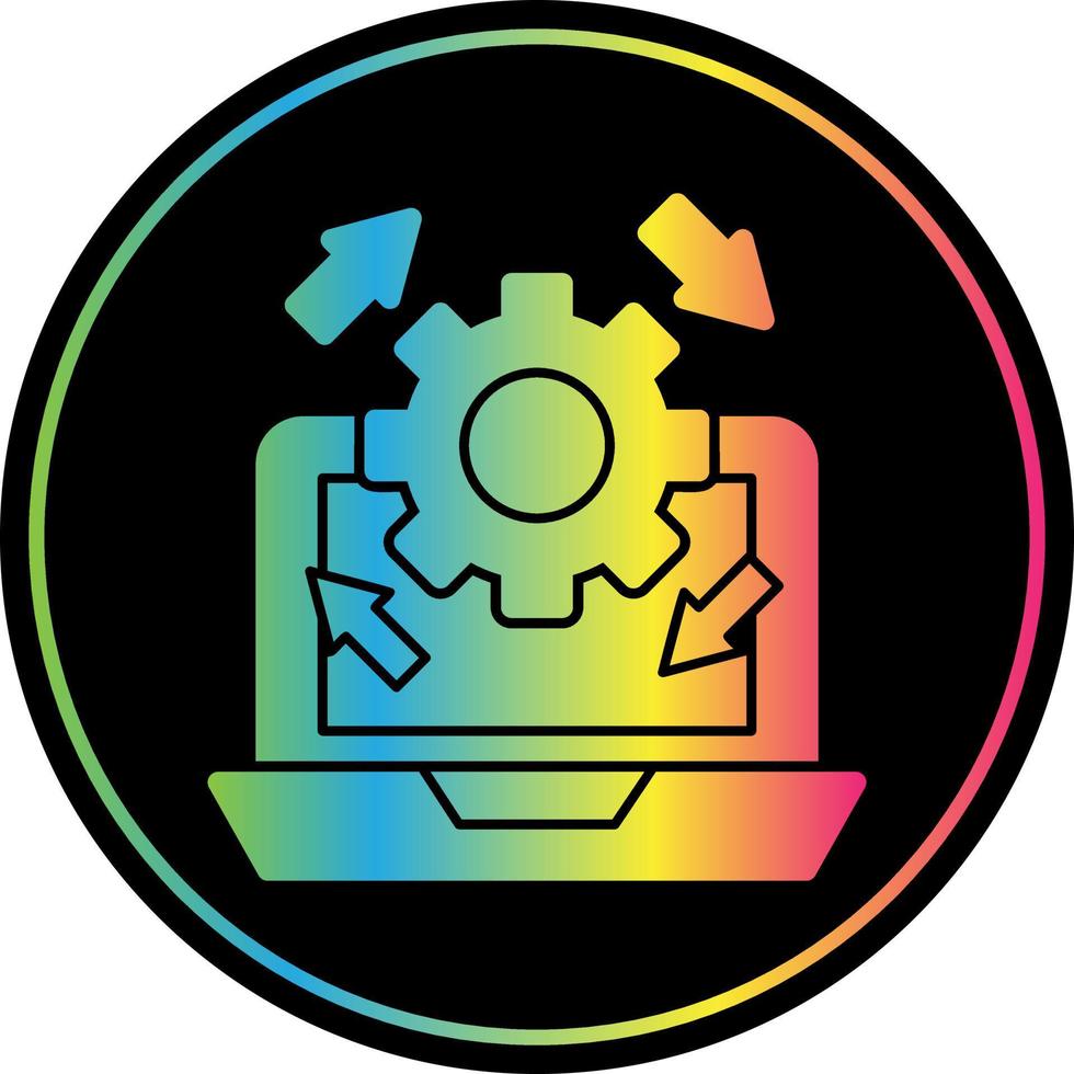 Upgrade Laptop Vector Icon Design