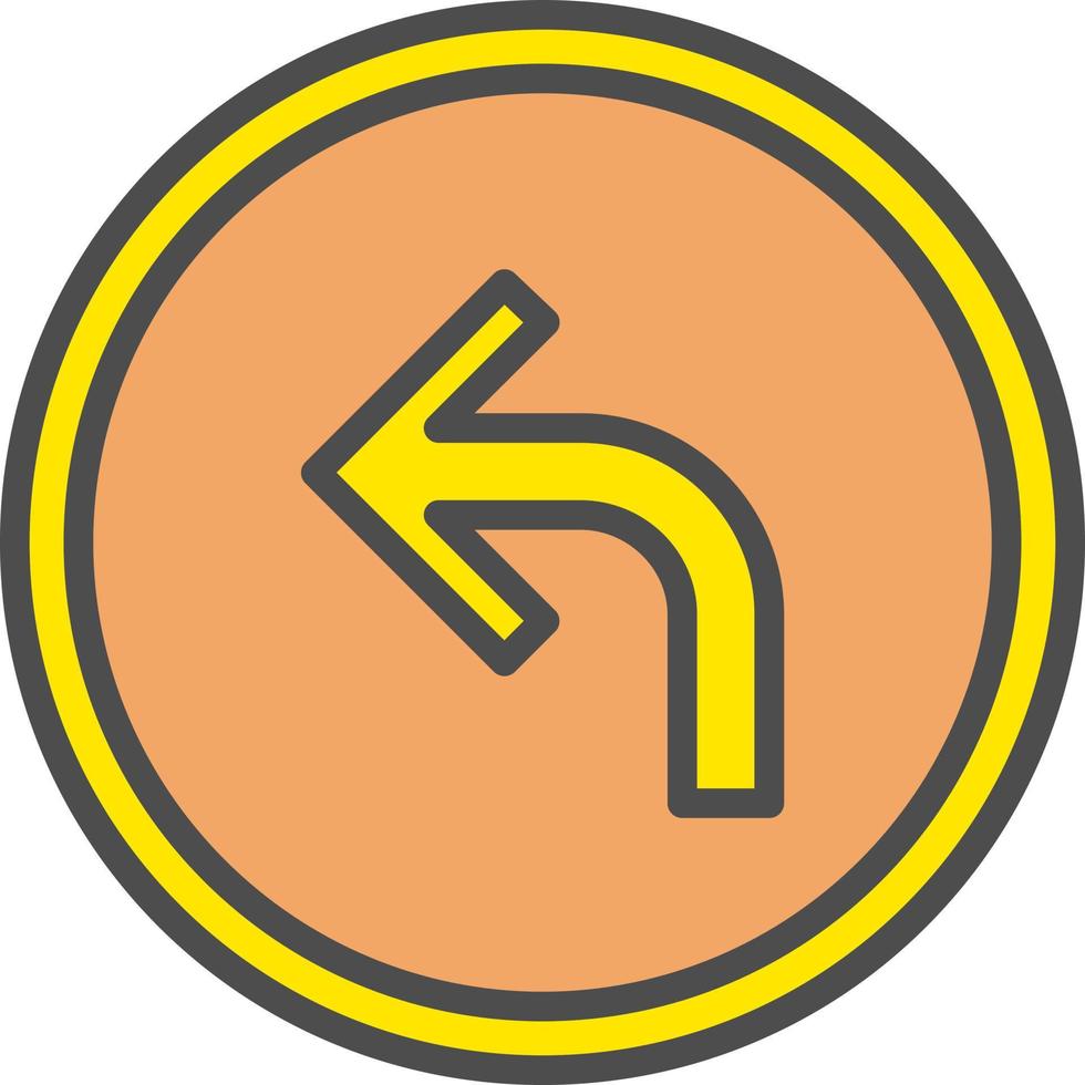 Turn Left Arrow Vector Icon