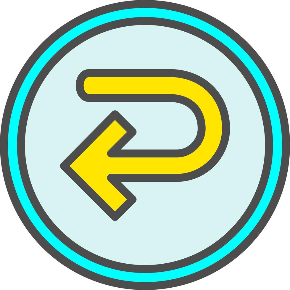 Turn Left Arrow Vector Icon