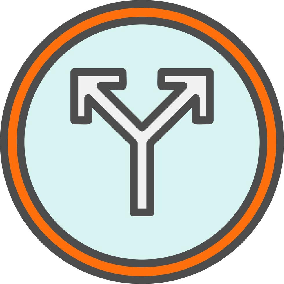 Road Intersection Arrow Vector Icon
