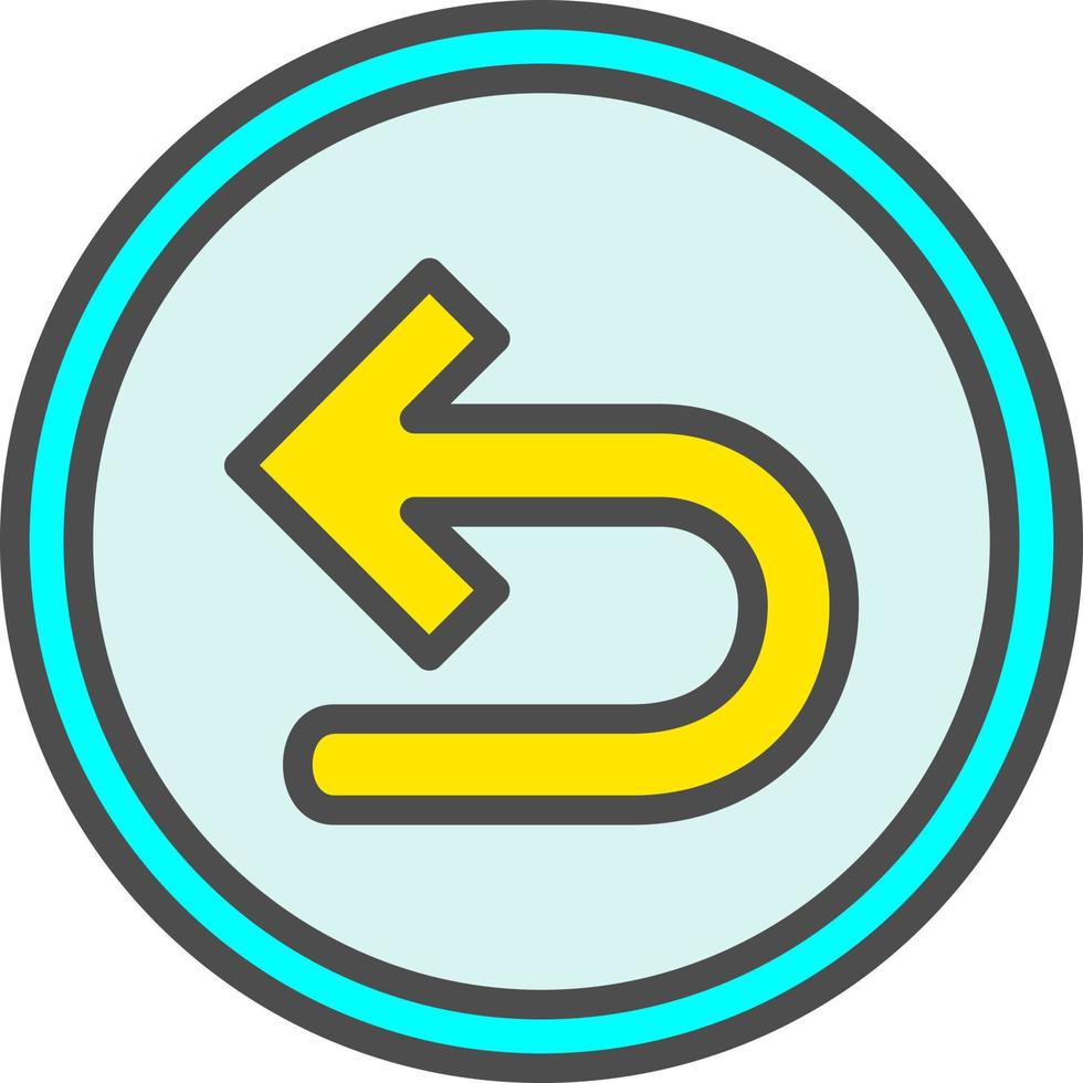 Turn Left Arrow Vector Icon