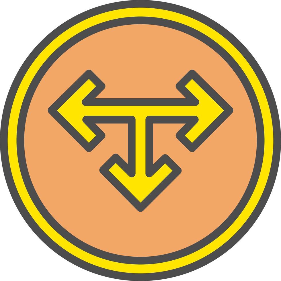 T Junction Vector Icon