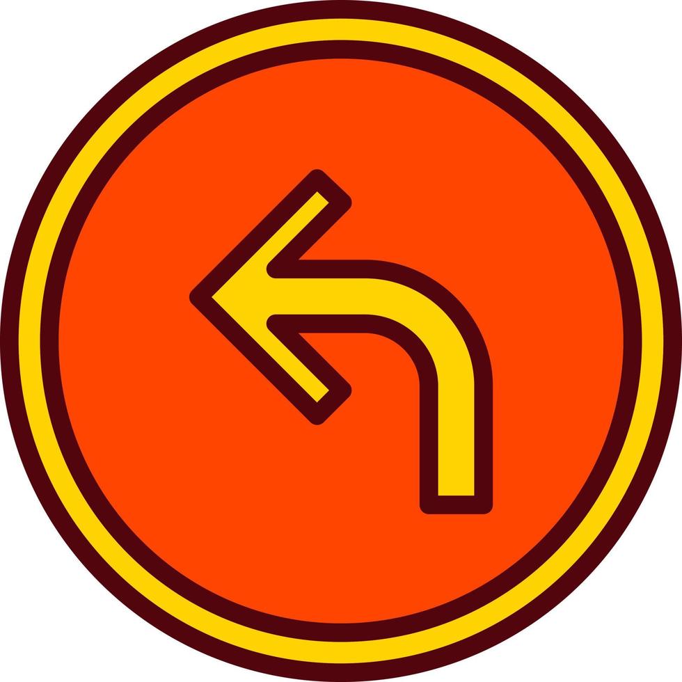 Turn Left Arrow Vector Icon