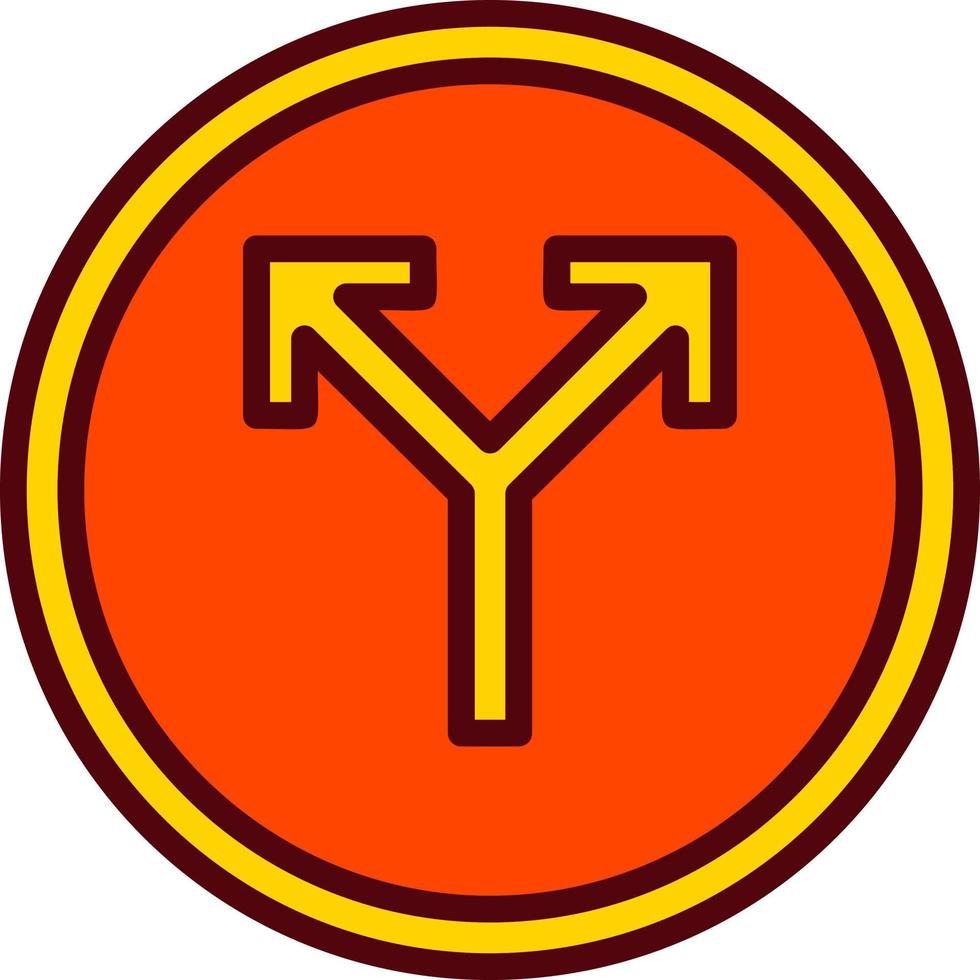 Road Intersection Arrow Vector Icon