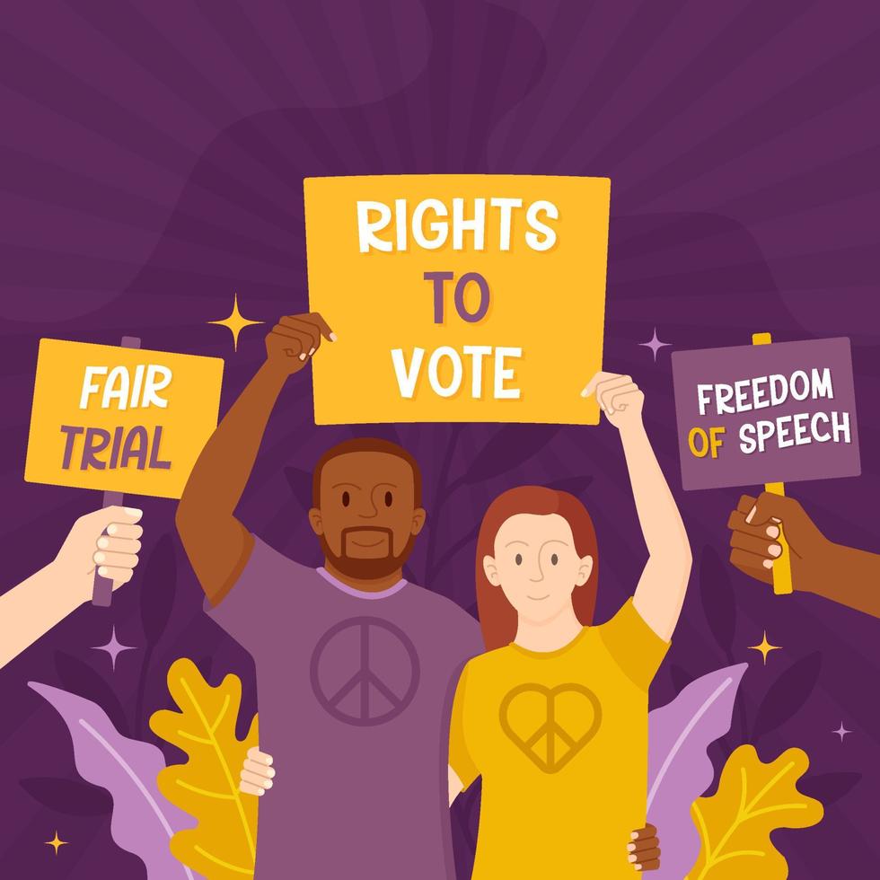 Civil Rights Movement Concept vector