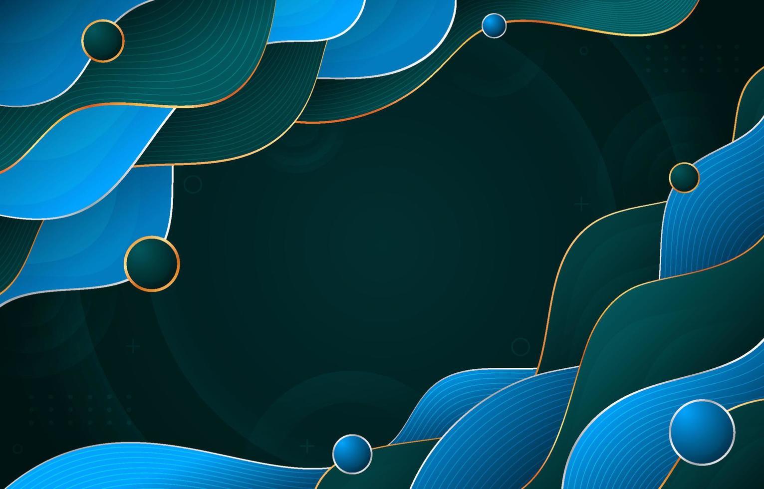 Abstract Dynamic Blue Green Background vector