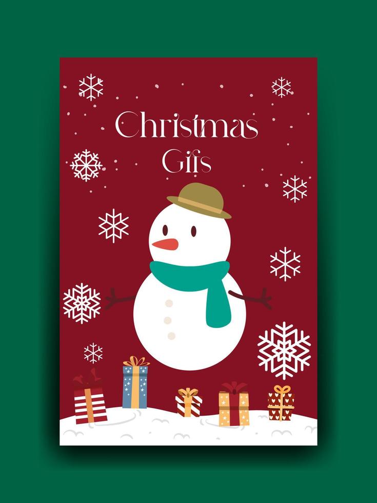 ilustración de diseño de tarjeta de navidad nueva tarjeta moderna decorativa mínima. vector