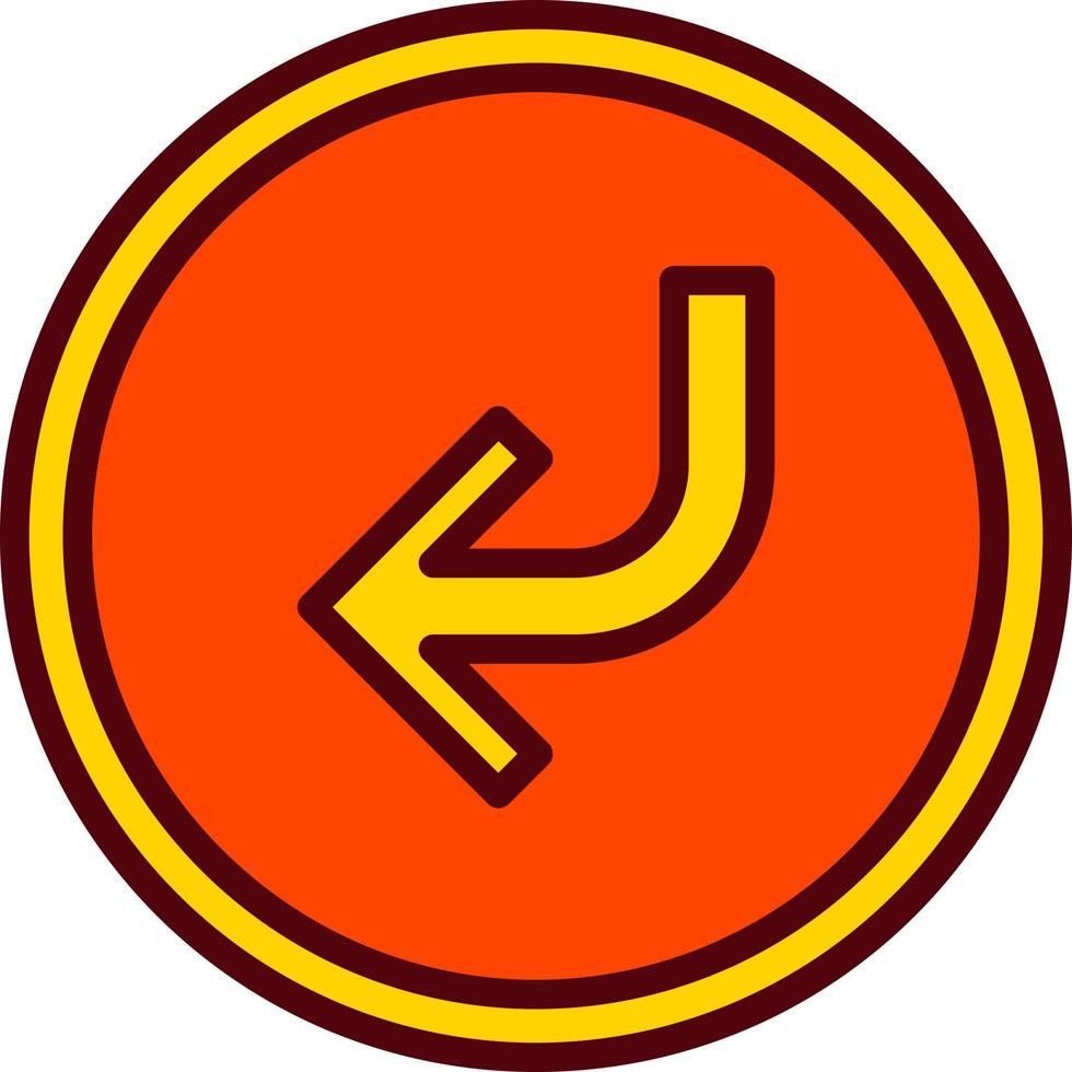 Turn Left Arrow Vector Icon