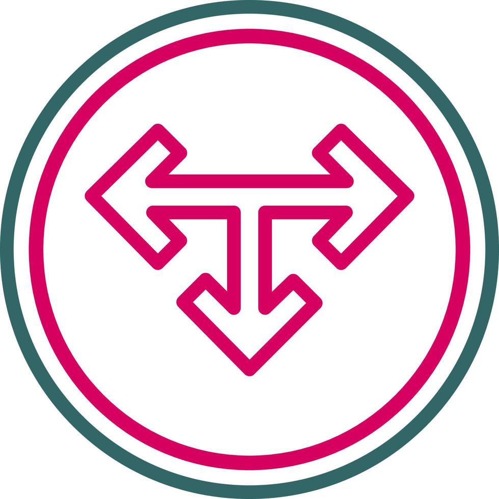 T Junction Vector Icon