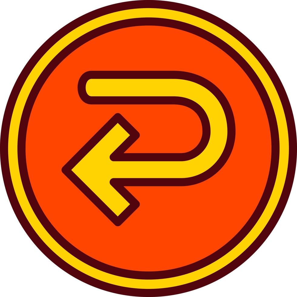 Turn Left Arrow Vector Icon