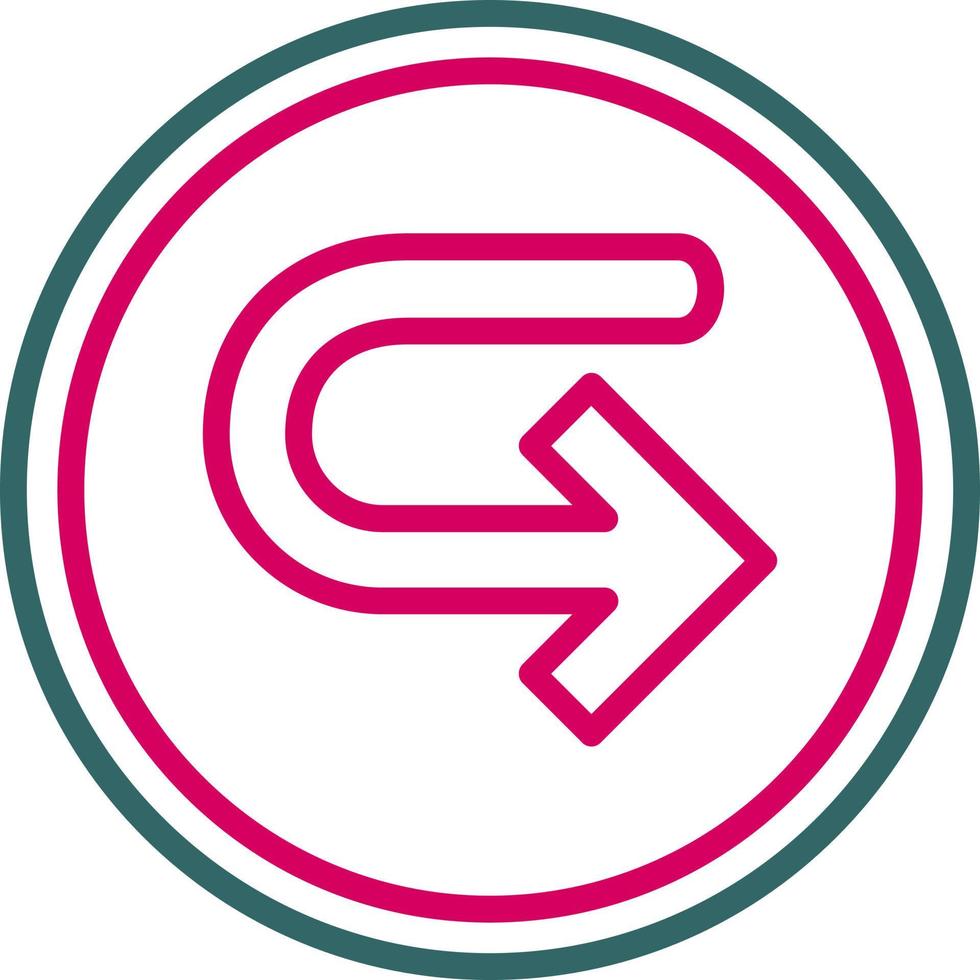 Turn Right Arrow Vector Icon