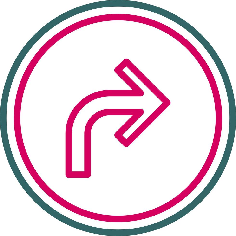 Turn Right Arrow Vector Icon