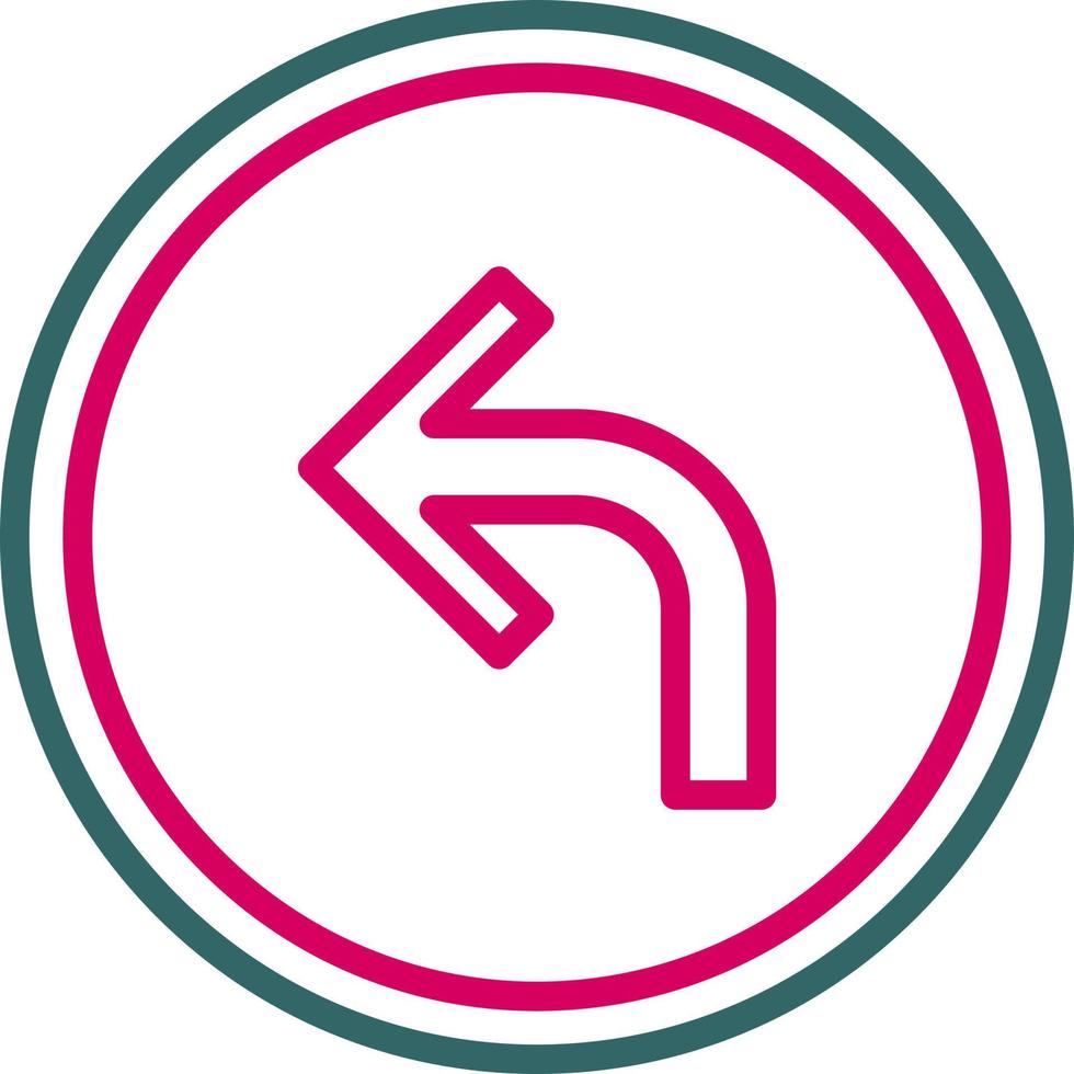 Turn Left Arrow Vector Icon