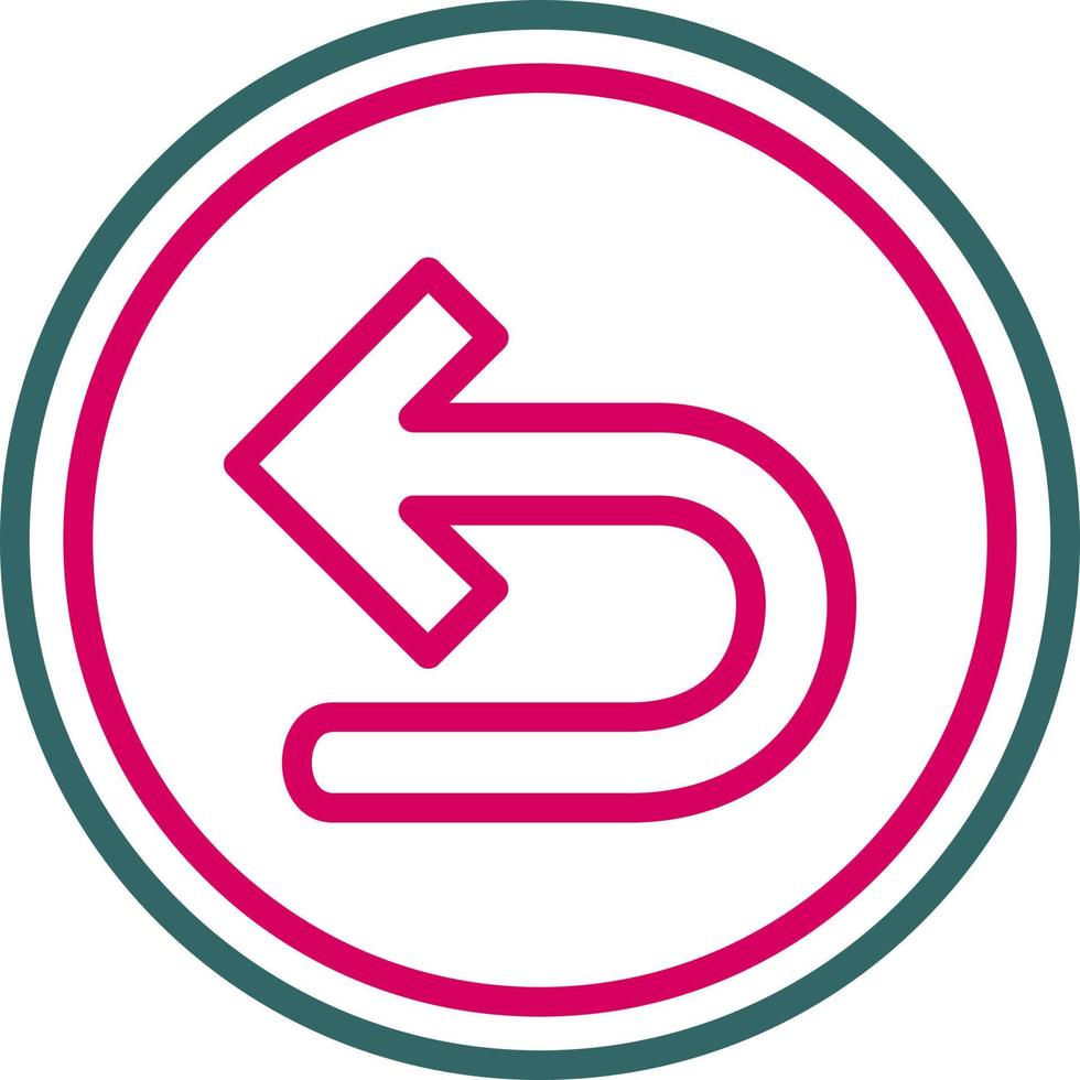 Turn Left Arrow Vector Icon