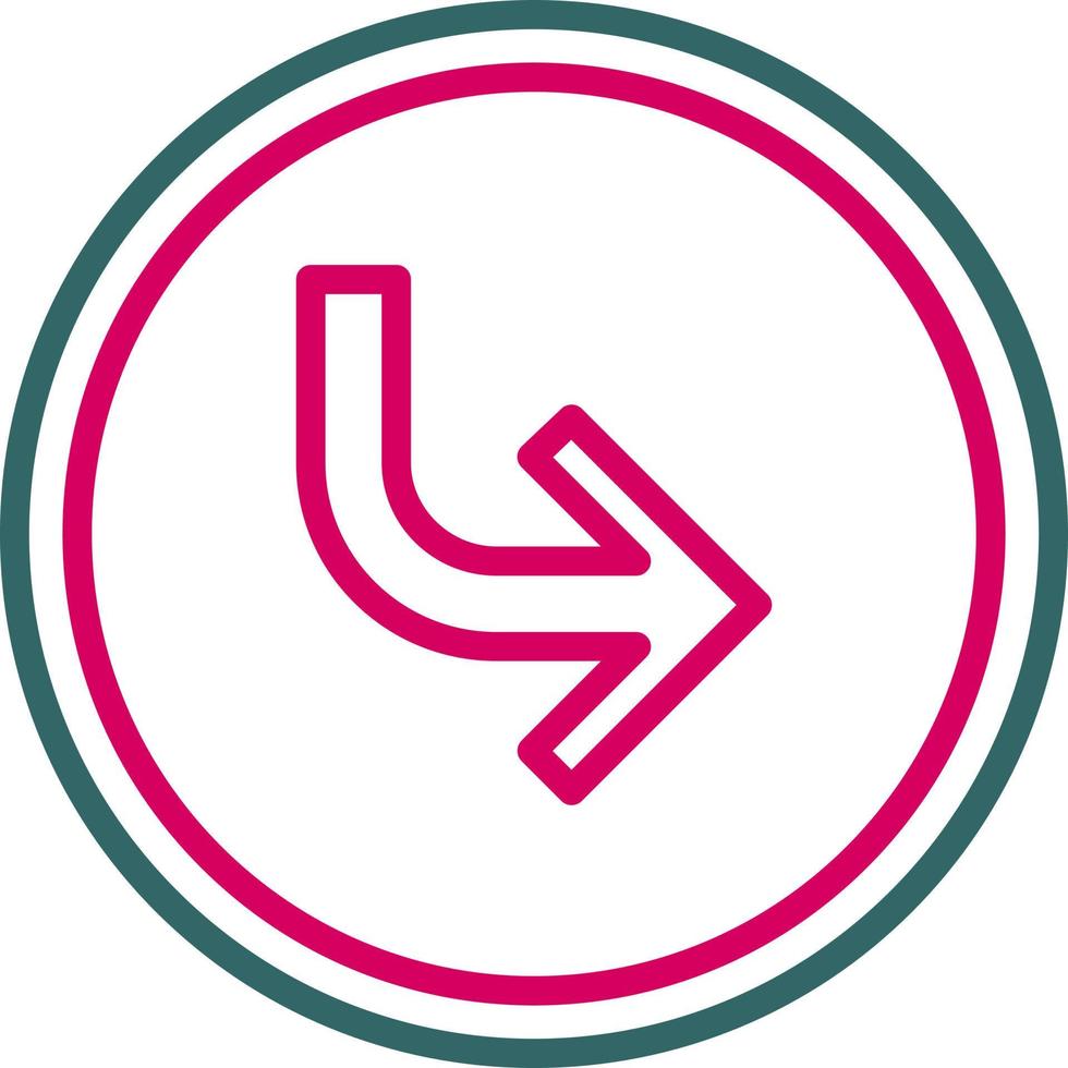 Turn Right Arrow Vector Icon